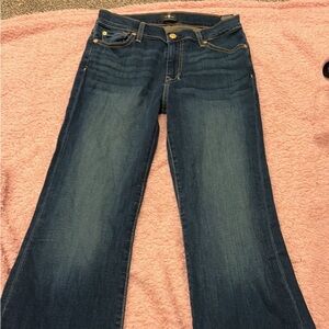 7 For All Mankind Dark Blue Flare Jeans